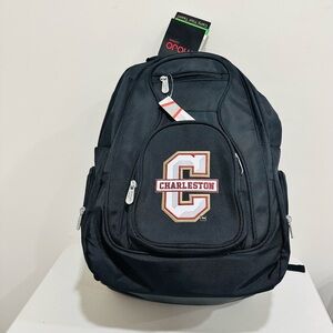 College of Charleston Cougars Mojo Licensing Black Backpack Laptop Bag